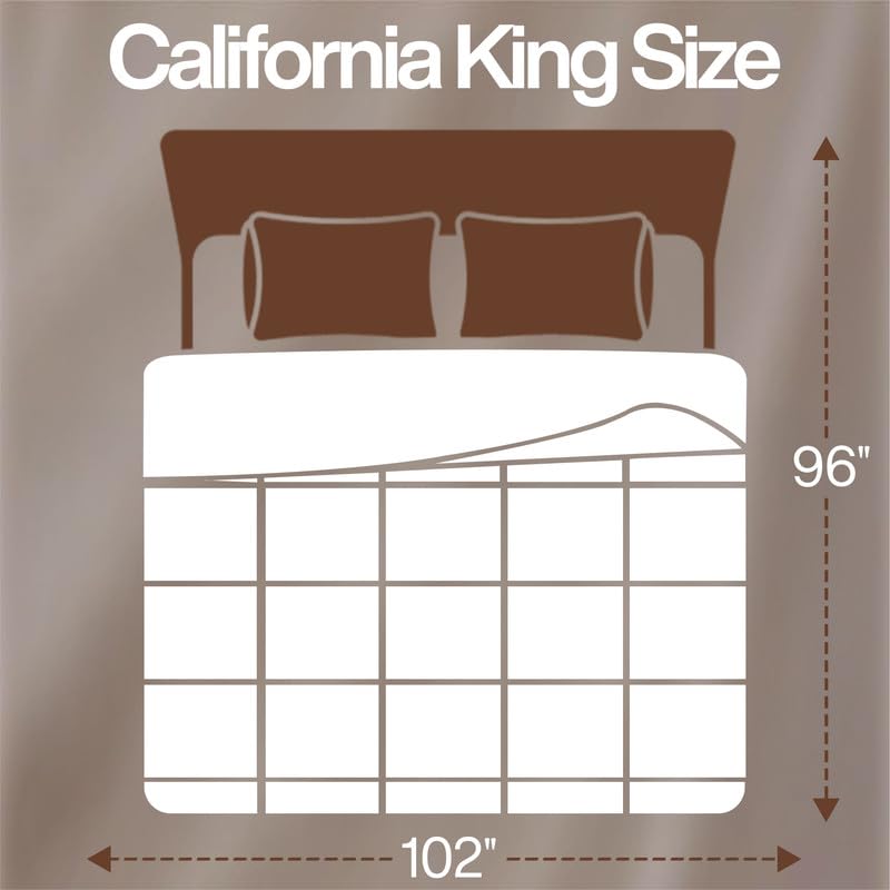 California King Comforter Duvet Insert White 96 x 102 Inch - All-Season Fluffy Bed Quilt