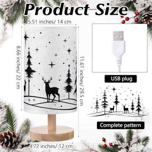 Glooglitter Christmas Lamp Christmas Decor Indoor - 11.6 Inch Rainbow Night Light - Holiday Gift