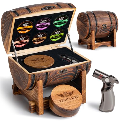 Charred Whiskey Smoker Kit with Barrel - Old Fashioned Smoke Set