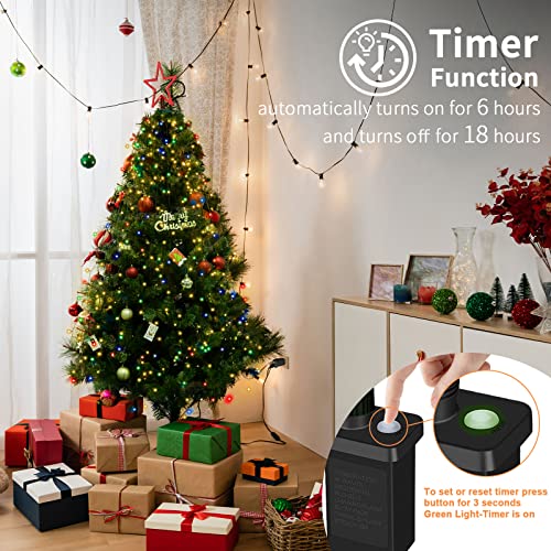 BOLWEO 592 LED Christmas Tree Lights Kit, 16 x 9.8ft Multicolor with 8 Modes, Indoor/Outdoor UL