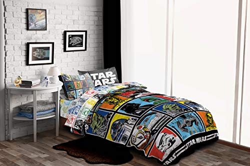 Star Wars Twin Comforter Set - 4 Piece Soft Bedding for Boys