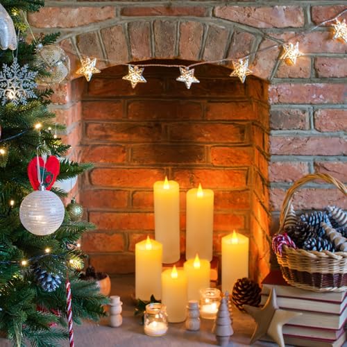 Real Wax Rechargeable LED Flameless Candles with Remote and Timer,USB