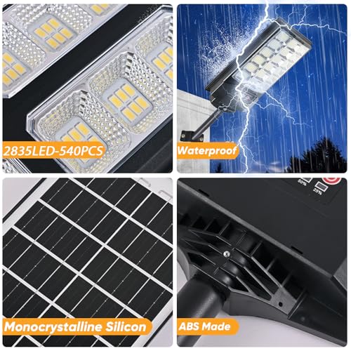 Solar Street Light Outdoor Waterproof Flood Light with Remote - 6P Variation