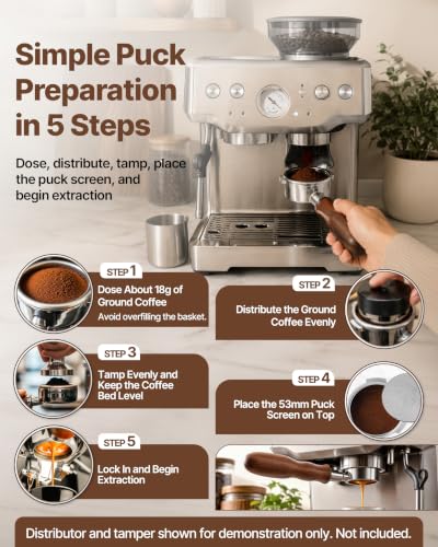 54mm Bottomless Portafilter for Breville Barista Express Pro Touch - Walnut Handle