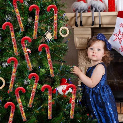 WLILUPAH 6-Pack Large 9.64 Inch Christmas Candy Tubes - Festive Gift Containers