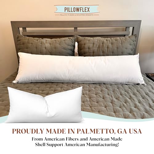 Pillowflex Premium Polyester Pillow Insert 21x37 Inches for Decorative Shams