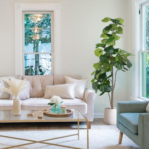 6ft Artificial Fiddle Leaf Tree Faux Plant - Lifelike Ficus Lyrata