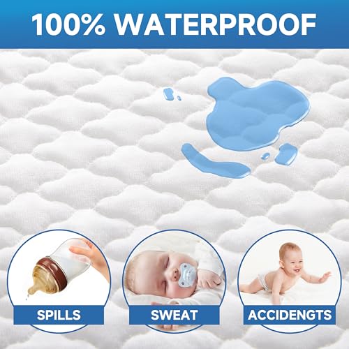 Pro Goleem Baby Bassinet Mattress - Waterproof Soft Cover, Oval 30x15 Inches