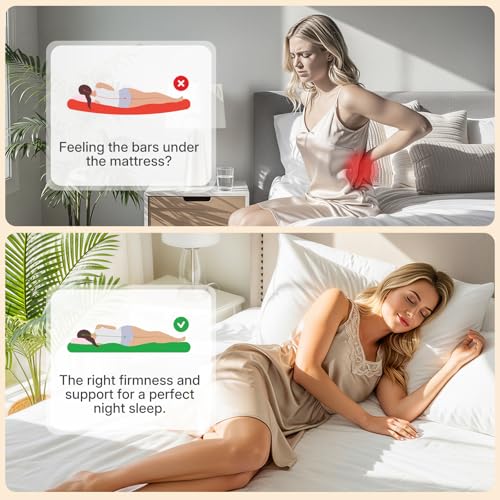 King Size Bunkie Board 76x80'' Wood Bed Support Anti-Slip for Mattress Stability