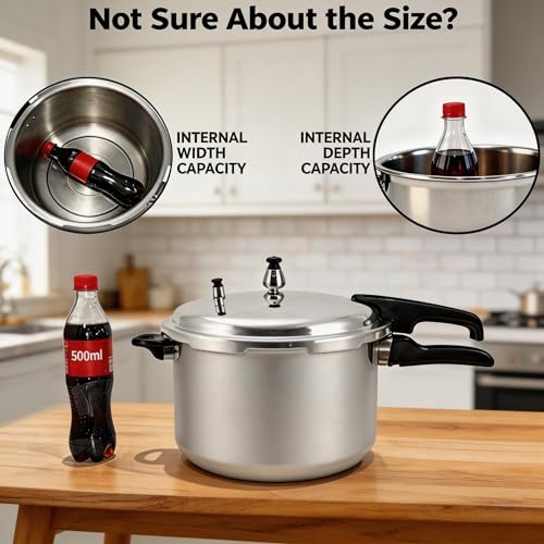 12 Quart Aluminum Pressure Cooker & Canner - Large Capacity Food Preserving