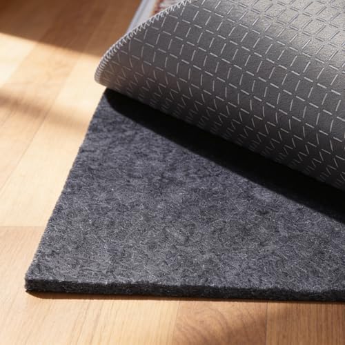 TravLand 9' x 12' Non-Slip Felt & Rubber Rug Pad - Waterproof Grippy Underlay for Hardwood & Tile Floors