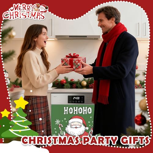 Christmas Santa Magnetic Dishwasher Cover - Reusable 23x26 Inch Kitchen Decor for Fridge, Microwave, Washing Machine - Pardick