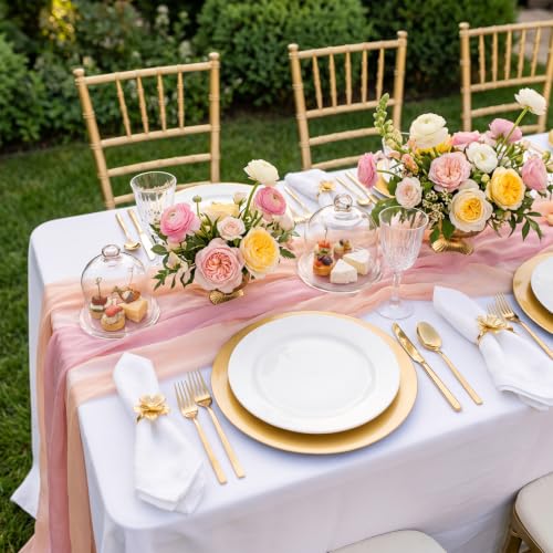 Bright Gold 50 Pack 12 Inch Plastic Charger Plates - Elegant Tableware
