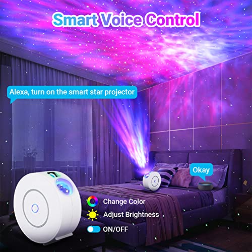 Galaxy Projector for Bedroom SK20-White | Star & Nebula Light with App Control