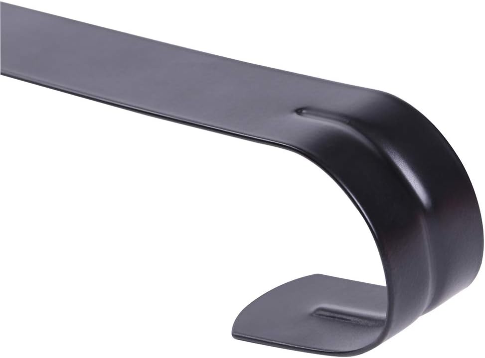 Sattiyrch 12" Wreath Hanger - Durable Steel Over The Door Hook for Front Door (Black, 2-Pack)