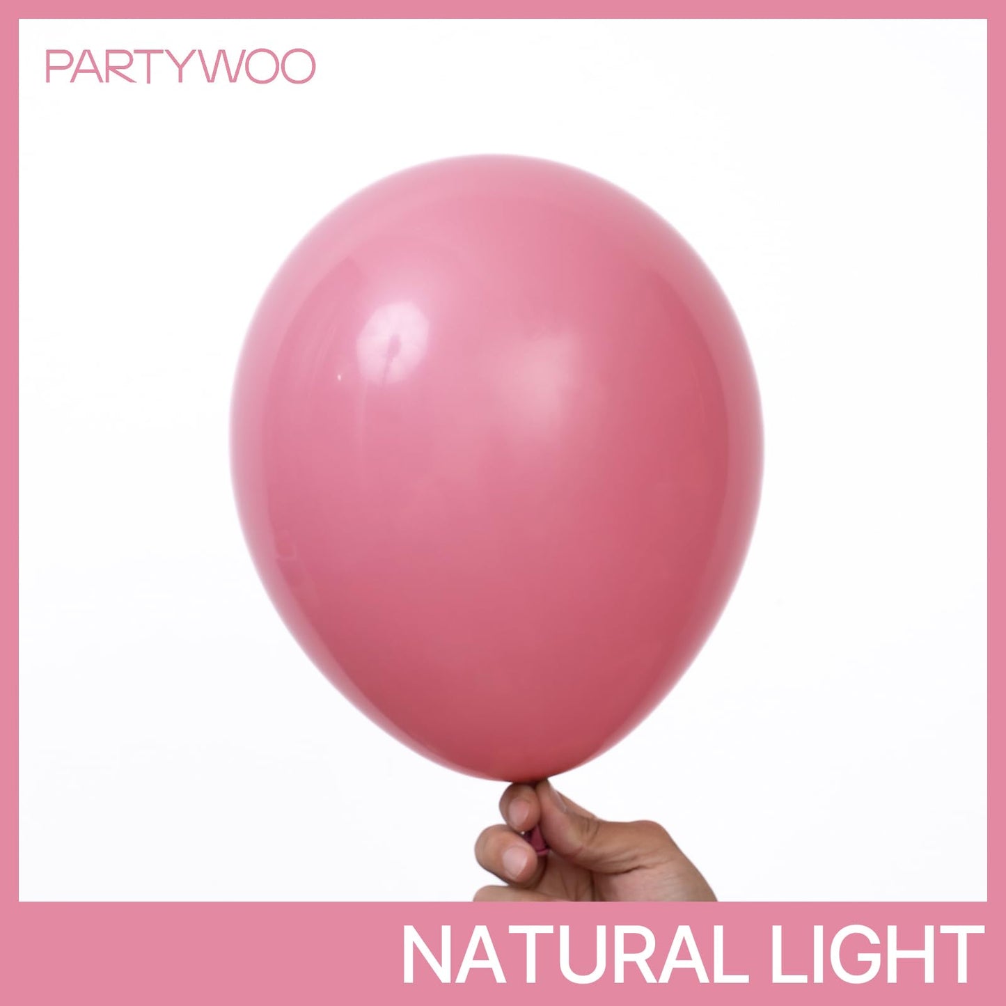 PartyWoo Mauve Balloons 50 pcs 12 Inch Dark Hot Boho Pink Balloons for Wedding Baby Shower Gender Reveal Valentine's Day Bridal Shower Graduation Birthday Party Decorations Pink-F02