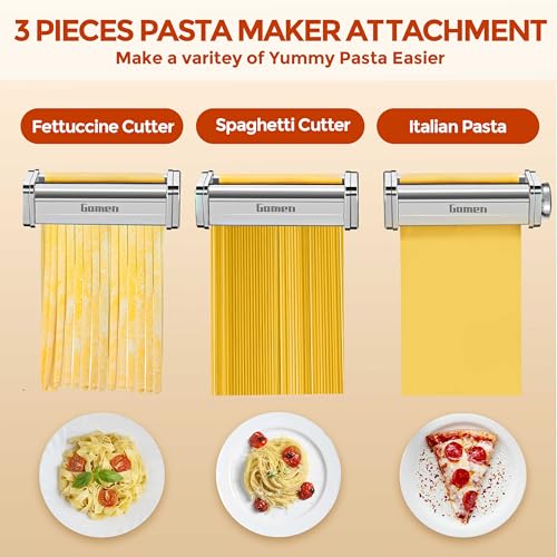 Plus 3-Piece Pasta Maker Attachment Set for KitchenAid Stand Mixers - Stainless Steel