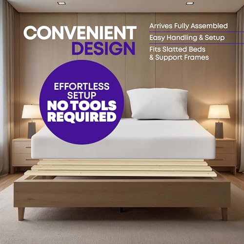Greaton Extra Heavy Duty Queen Wooden Bunkie Board Bed Slats 78x60.5 Beige