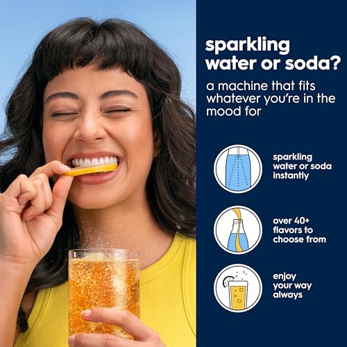 SodaStream ART Sparkling Water Maker Starter Kit Black - Includes CO2 Cylinder & Bottles