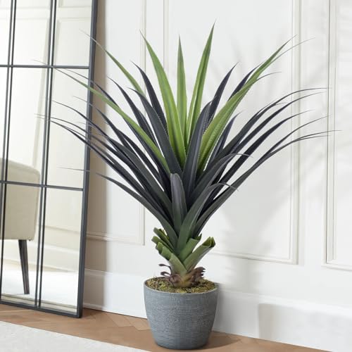 Keeplush 4ft Artificial Spiked Agave Plant Faux Indoor/Outdoor Decor