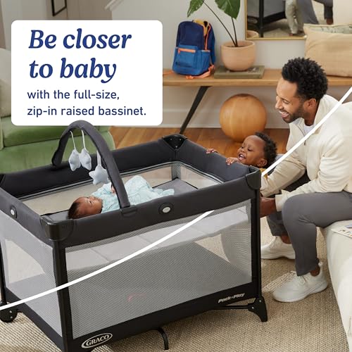 Playard with Travel Bassinet - Graco On the Go Zip DLX Parker Variation