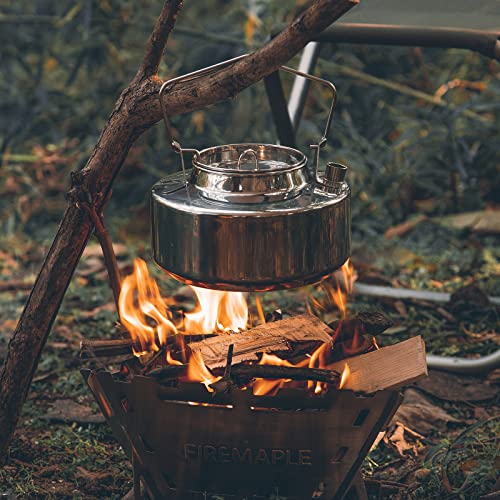 Fire-Maple Antarcti Camping Kettle 1.6 Quarts Stainless Steel Open Fire Pot