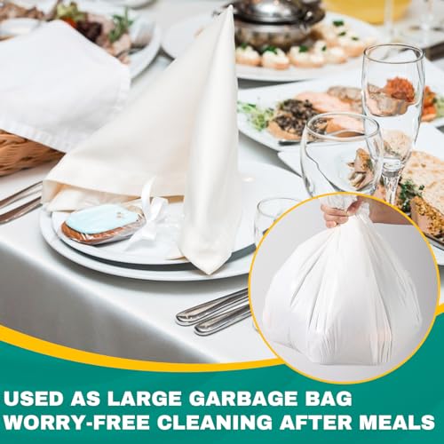 RowinsyDD 50 Pack White Disposable Plastic Tablecloths - Waterproof & Large 54x108 Inches