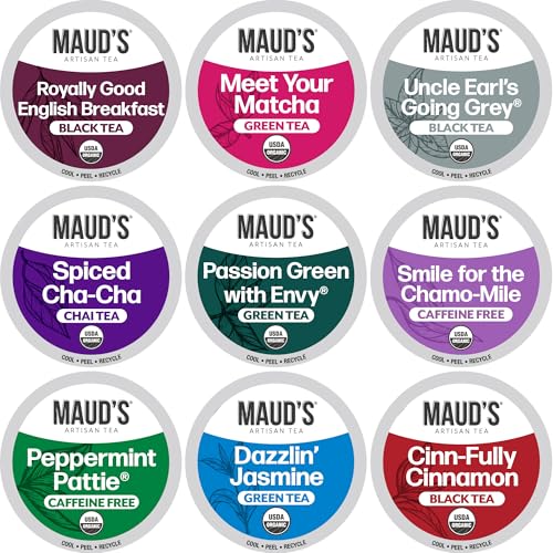 Organic Tea Pods Variety Pack - 48 Count Assorted Flavors - Family-Owned