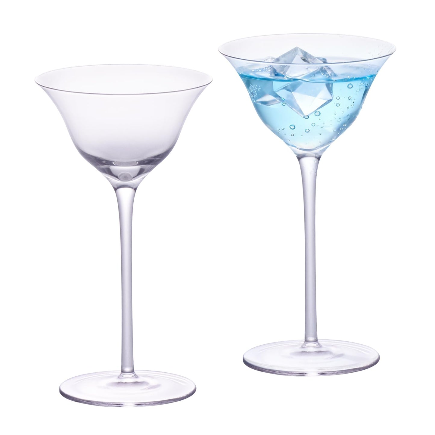 KAMMAK Martini Glasses Set of 2, 4.23 oz Clear Crystal Cocktail Glasses with Stem, Reusable Cocktail Glassware for Wedding Birthday Party, Bar, Margarita, Whiskey, Gin, Tequila, CT2201