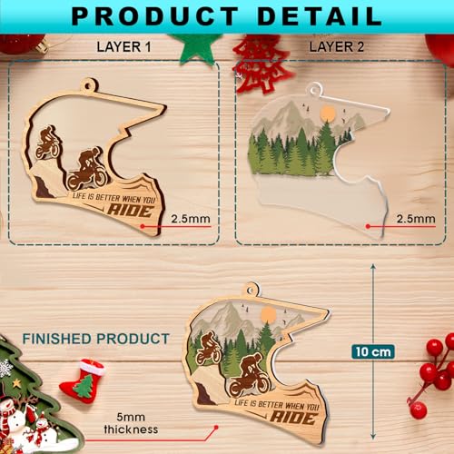 Couple Fox Motocross Christmas Dirt Bike Ornament - Christmas Tree Decor 2026