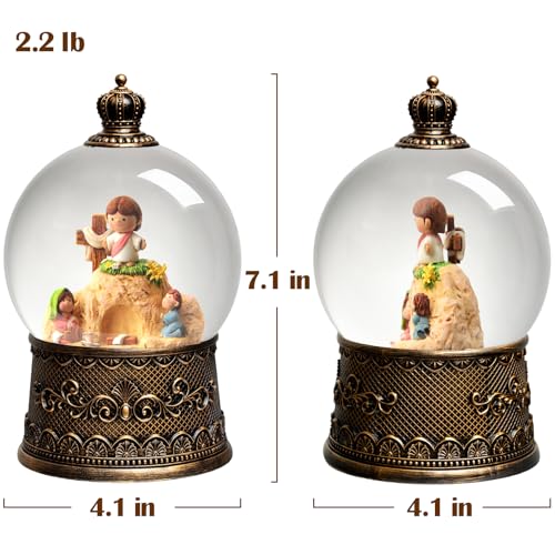 Priddop Empty Tomb Snow Globe Nativity Scene Christmas Decor 105mm - Easter & Religious Holiday Gift