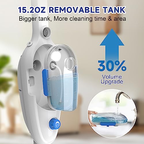 Steam Mop for Hardwood & Multi-Surface Floor Cleaning with Adjustable Steam