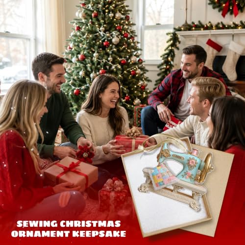 Pawzity 06 Sewing Machine Ornament for Christmas - Quilting & Sewing Gifts