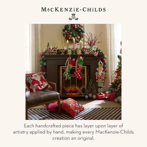 MacKenzie-Childs Courtly Check Holly Throw Pillow 18x18