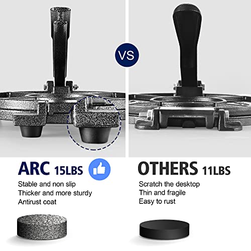 ARC 10 Inch Heavy Duty Cast Iron Tortilla Press with Non-Slip Feet - Durable Roti Maker