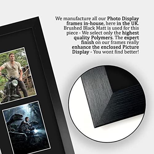 16x12in Chris Pratt Jurassic World Owen Grady Signed Photo – Framed 16" x 12" Movie Memorabilia