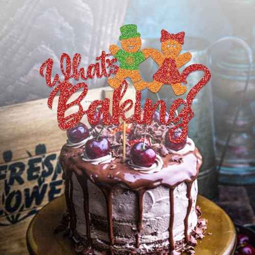 Gingerbread Christmas He or She Cake Topper Christmas Gender Reveal Decorations Gingerbread Gender Reveal Decorations Gingerbread Cake Toppers