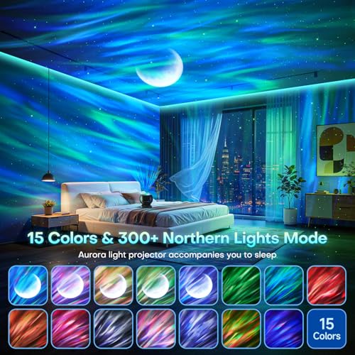 Staryou Black LED Light Projector with 375 Effects - Home Decor Night Lamp