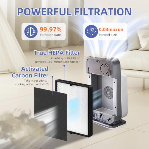 2 Pack Air Purifier Filter Replacement for Breathesmart BH400 45i B4-Pure FL400 - High Efficiency Activated Carbon