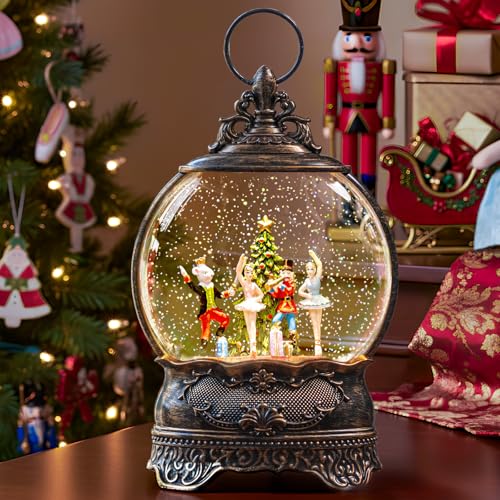 Kirschblüte 12.1-Inch Nutcracker Ballet Snow Globe Lantern with Music & Lights (Variation: 12.1inthe Nutcracker Theatre)
