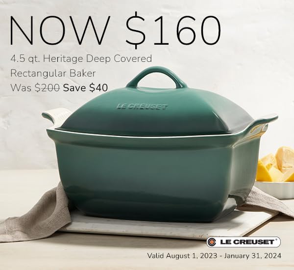 Le Creuset Heritage Stoneware Deep Baker - 4.5 Qt. with Lid in Cerise | Durable & Stylish Cookware