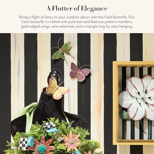 Field Butterflies Trio Wall Decor - MacKenzie-Childs Butterfly Wall Art Set