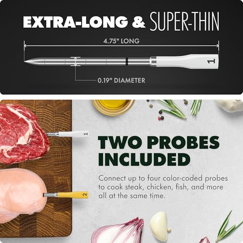 CHEF iQ Sense | Smart Wireless Meat Thermometer 2 Ultra-Thin Probes