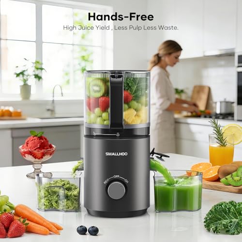 3-in-1 Cold Press Juicer Machine Silver-2 with 7" Wide Chute