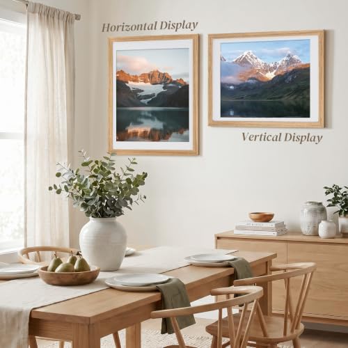 3 Pack 18x24 Inch Wooden Poster Frames - Natural Oak Solid Wood