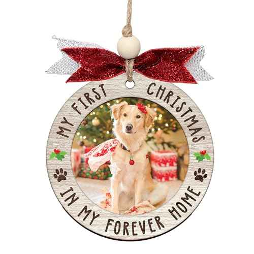 Personalized Pet Photo Ornaments 2025 ? Custom Christmas Dog Ornament for Tree ? Wooden Pet Picture Frame Keepsake ? Dog Cat Remembrance Ornament for Pet Lovers (H92)