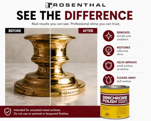 Metal Polish Cream for Chrome Aluminum Brass & Jewelry - Restores Shine in Seconds 1000g