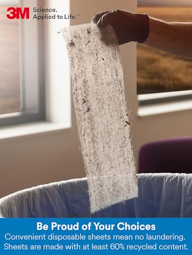 3M Easy Trap Sweep and Dust Sheets - 1 Roll of 250, 8x6 Inches, Disposable Dusting Sheets