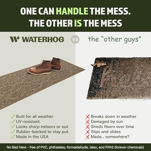 WaterHog Phoenix Front Door Mat Indoor Outdoor Entrance Runner - Camel 22x60 in