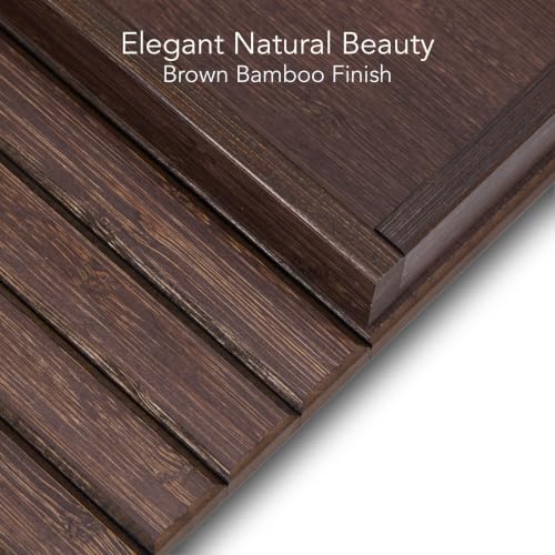 Walnut Couch Arm Tray with Spacious Storage Box and Non-Slip Felt Base